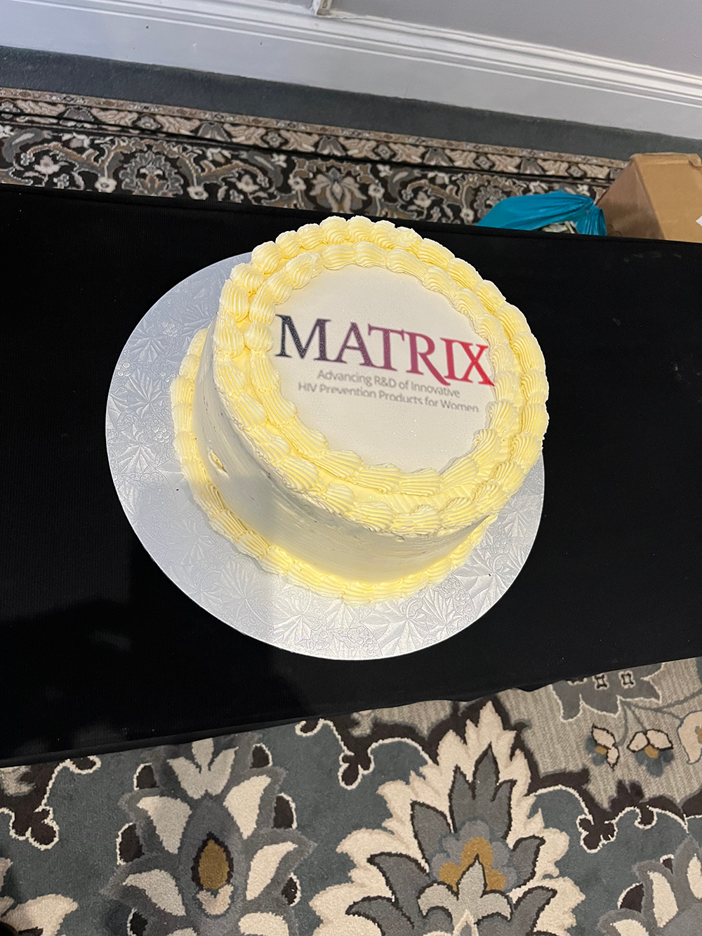 Picture of MATRIX cake from meeting img_6333