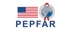 PEPFAR red white and blue logo